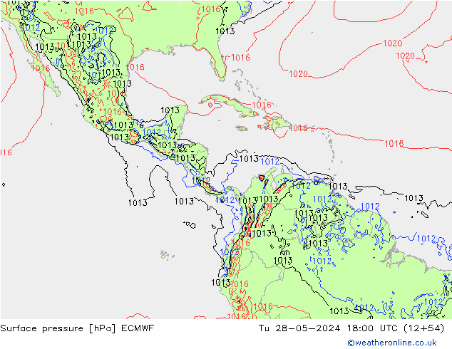 pression de l'air ECMWF mar 28.05.2024 18 UTC