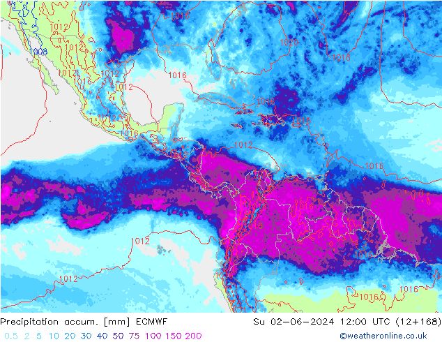 Precipitation accum. ECMWF Ne 02.06.2024 12 UTC