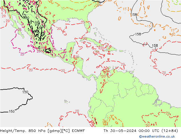 Z500/Rain (+SLP)/Z850 ECMWF Qui 30.05.2024 00 UTC