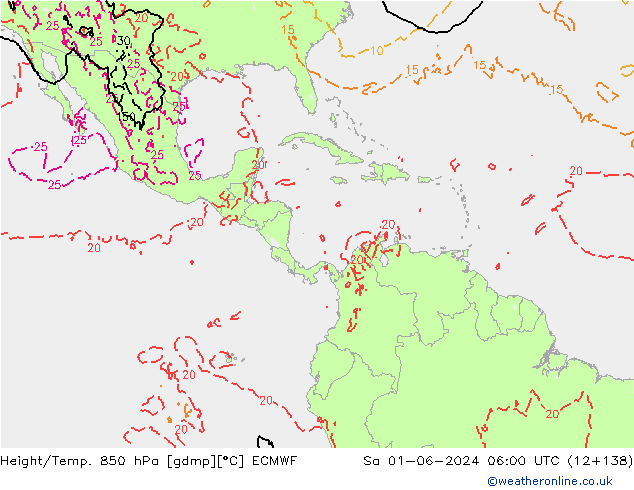 Z500/Regen(+SLP)/Z850 ECMWF za 01.06.2024 06 UTC