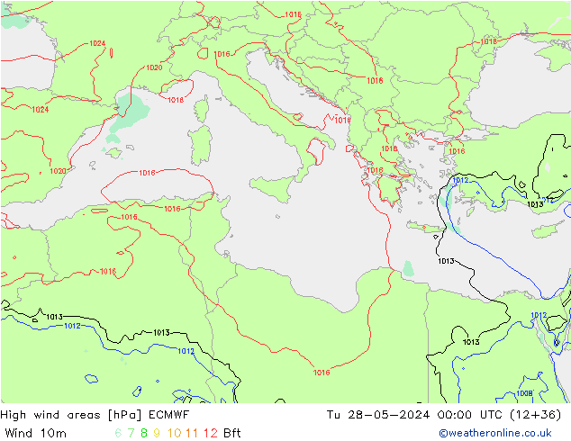 High wind areas ECMWF mar 28.05.2024 00 UTC