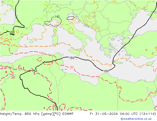 Z500/Rain (+SLP)/Z850 ECMWF pt. 31.05.2024 06 UTC