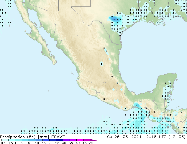 Z500/Rain (+SLP)/Z850 ECMWF dom 26.05.2024 18 UTC