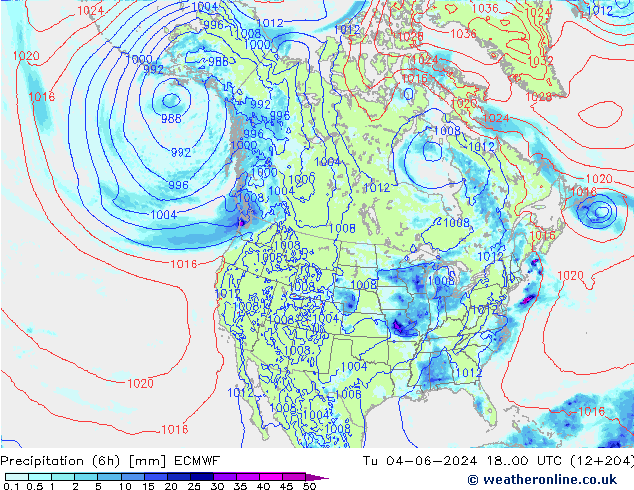 Z500/Rain (+SLP)/Z850 ECMWF Tu 04.06.2024 00 UTC