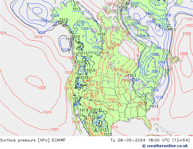 Luchtdruk (Grond) ECMWF di 28.05.2024 18 UTC