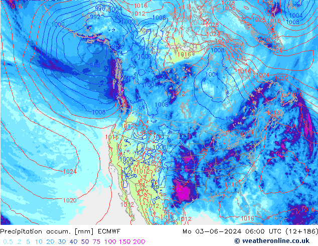 Precipitation accum. ECMWF Mo 03.06.2024 06 UTC