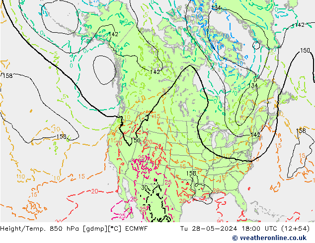 Z500/Regen(+SLP)/Z850 ECMWF di 28.05.2024 18 UTC