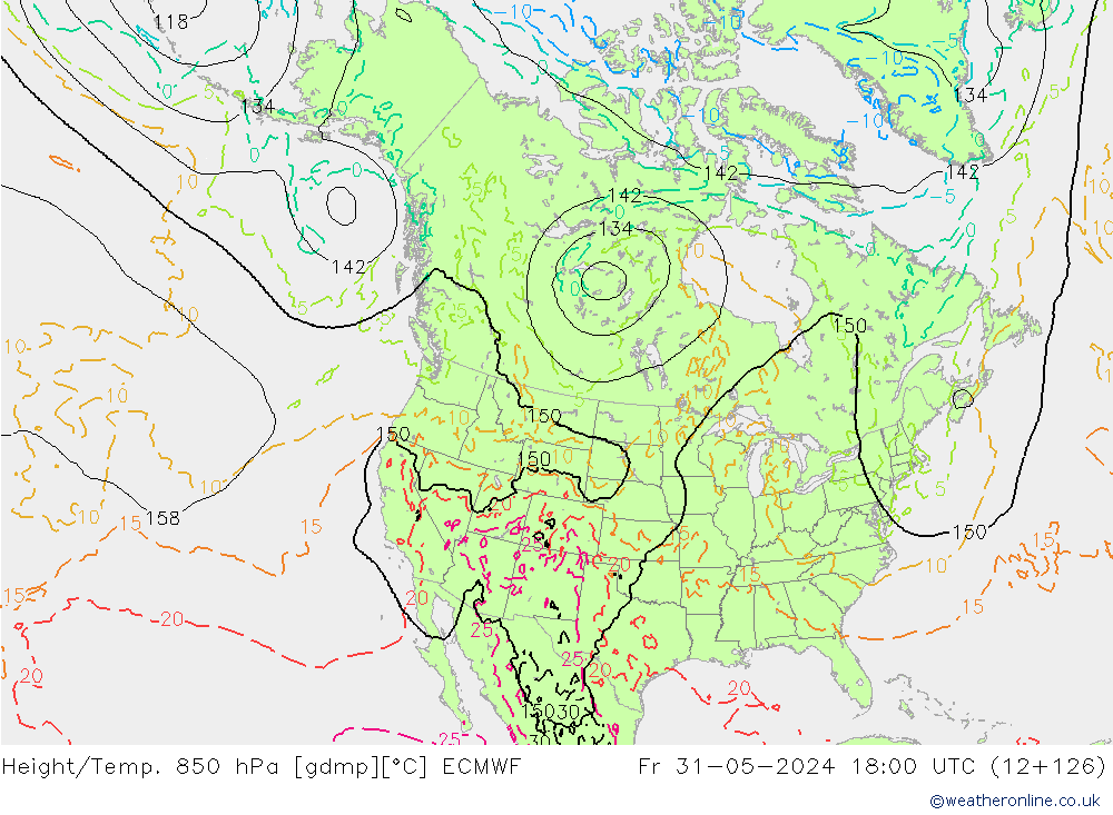 Z500/Yağmur (+YB)/Z850 ECMWF Cu 31.05.2024 18 UTC