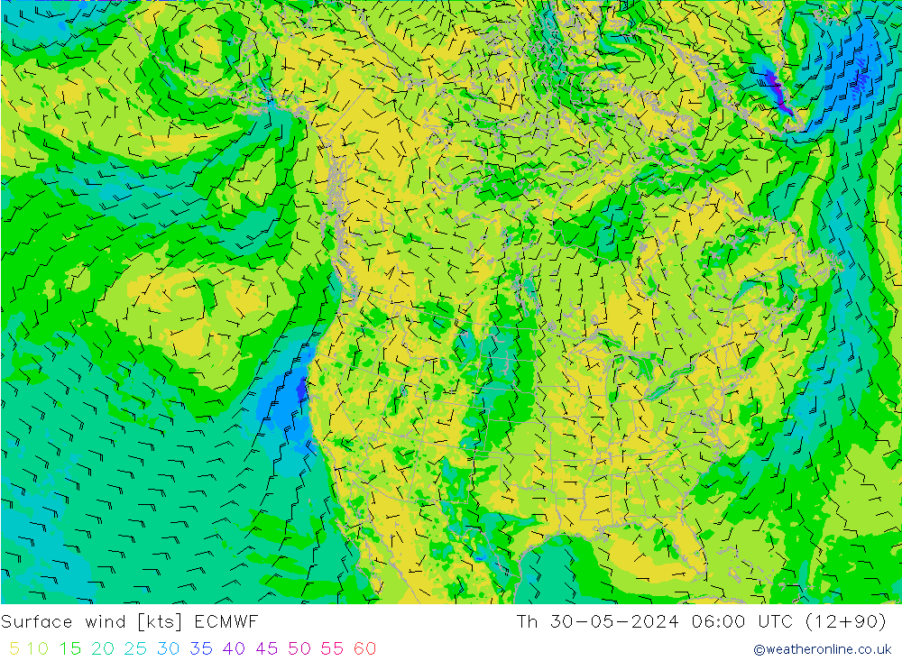 Bodenwind ECMWF Do 30.05.2024 06 UTC