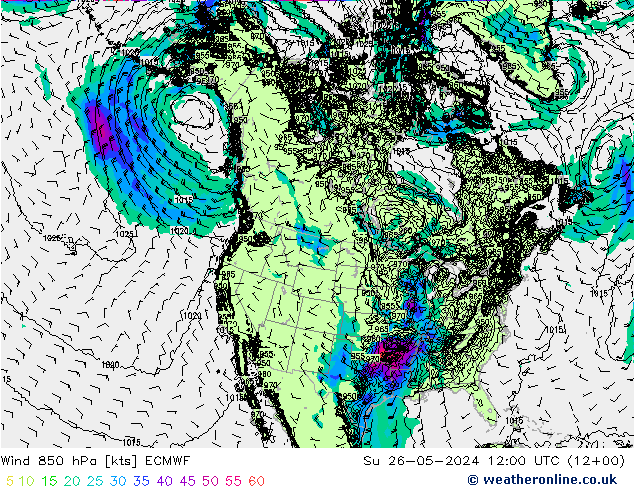  850 hPa ECMWF  26.05.2024 12 UTC