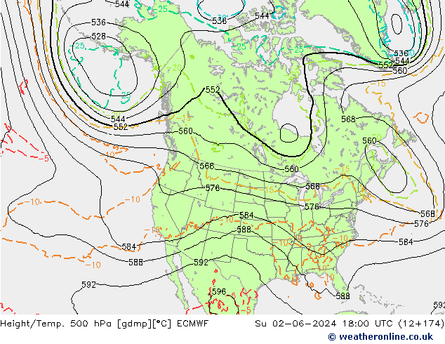 Z500/Rain (+SLP)/Z850 ECMWF  02.06.2024 18 UTC