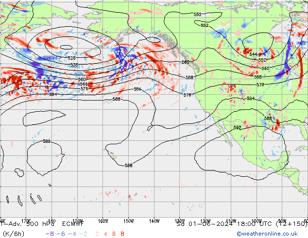 T-Adv. 500 hPa ECMWF  01.06.2024 18 UTC