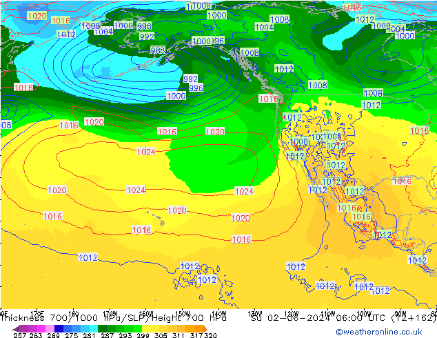 Thck 700-1000 hPa ECMWF Su 02.06.2024 06 UTC