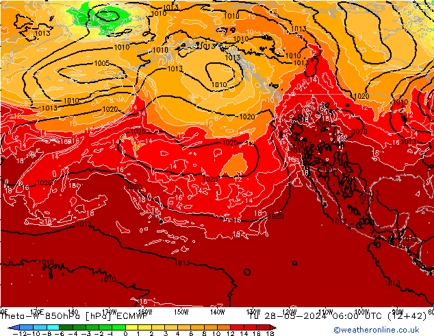 Theta-W 850hPa ECMWF Tu 28.05.2024 06 UTC