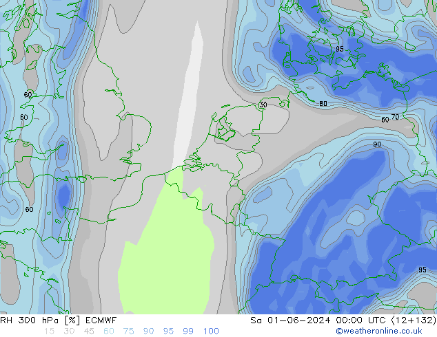 RH 300 hPa ECMWF so. 01.06.2024 00 UTC