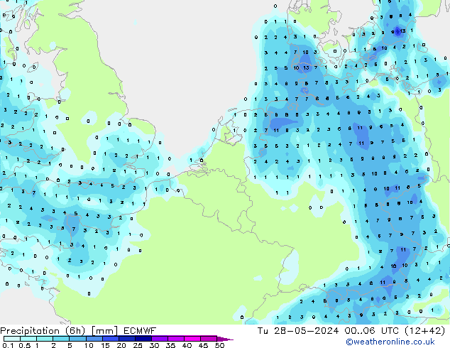 Z500/Rain (+SLP)/Z850 ECMWF Tu 28.05.2024 06 UTC