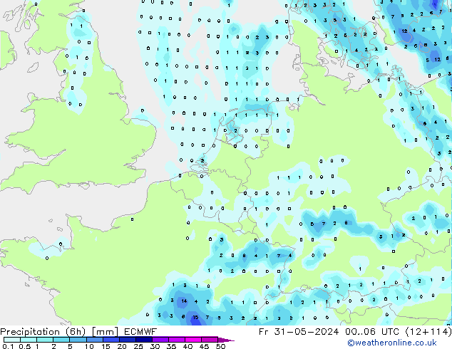 Z500/Yağmur (+YB)/Z850 ECMWF Cu 31.05.2024 06 UTC