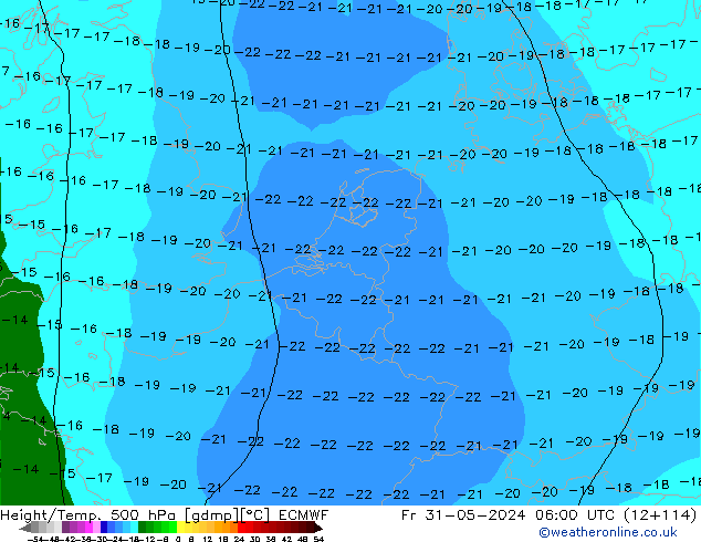 Z500/Yağmur (+YB)/Z850 ECMWF Cu 31.05.2024 06 UTC