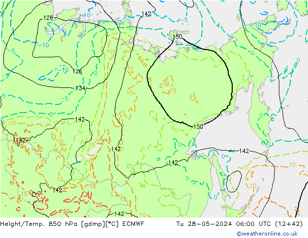 Height/Temp. 850 hPa ECMWF  28.05.2024 06 UTC