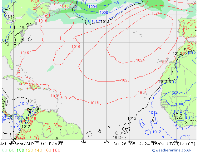 Jet stream/SLP ECMWF Su 26.05.2024 15 UTC