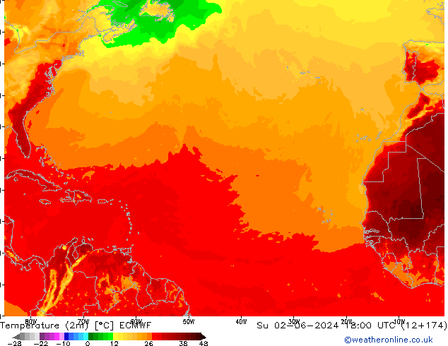 température (2m) ECMWF dim 02.06.2024 18 UTC