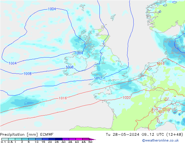 Yağış ECMWF Sa 28.05.2024 12 UTC