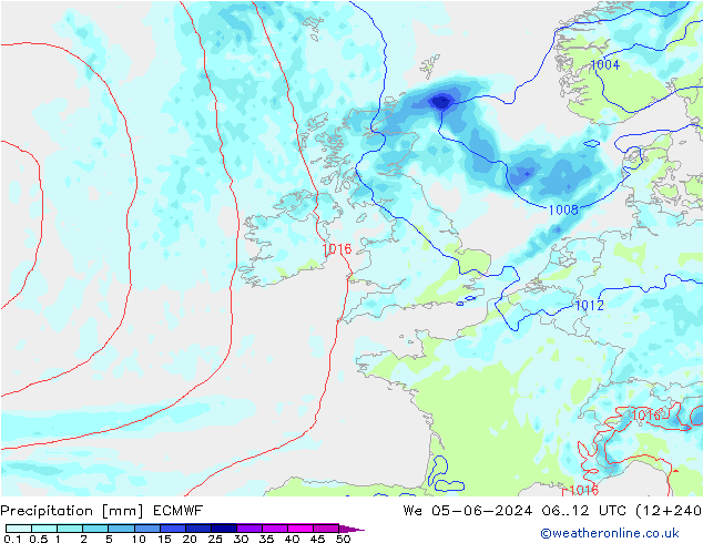 Niederschlag ECMWF Mi 05.06.2024 12 UTC