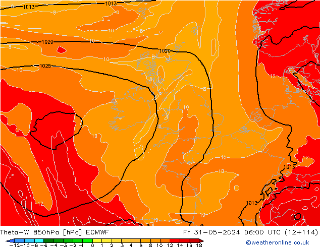 Theta-W 850hPa ECMWF pt. 31.05.2024 06 UTC