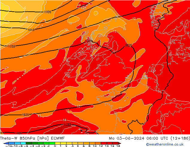 Theta-W 850hPa ECMWF  03.06.2024 06 UTC