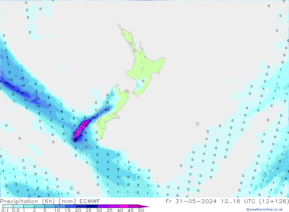 Z500/Rain (+SLP)/Z850 ECMWF ven 31.05.2024 18 UTC