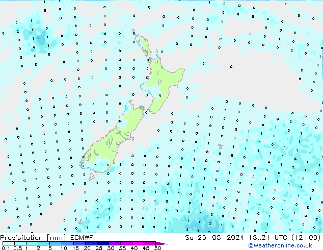 Precipitation ECMWF Su 26.05.2024 21 UTC