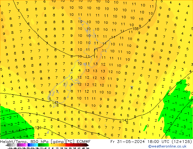 Z500/Regen(+SLP)/Z850 ECMWF vr 31.05.2024 18 UTC