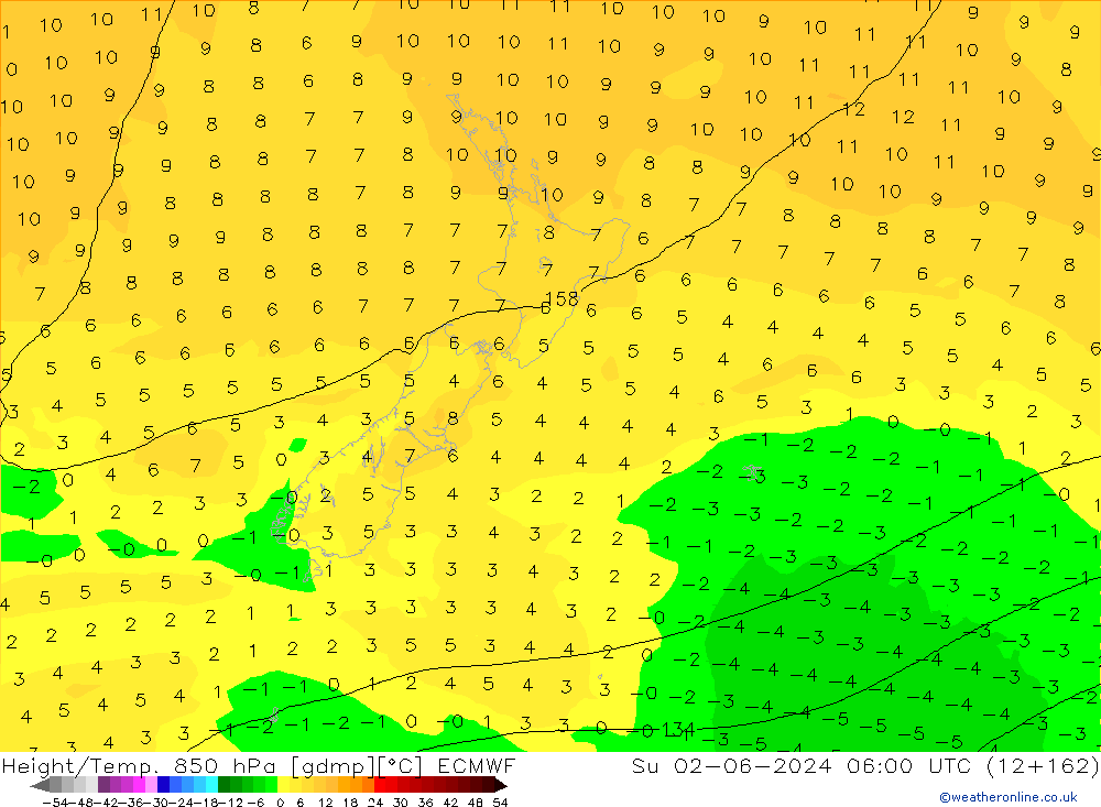 Z500/Rain (+SLP)/Z850 ECMWF Su 02.06.2024 06 UTC