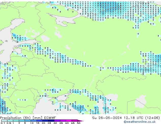 Z500/Yağmur (+YB)/Z850 ECMWF Paz 26.05.2024 18 UTC