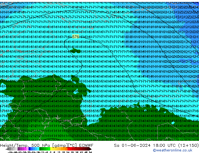 Z500/Regen(+SLP)/Z850 ECMWF za 01.06.2024 18 UTC