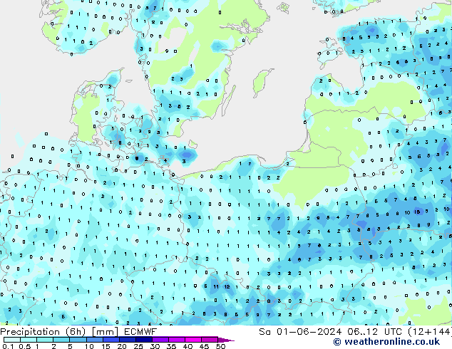 Z500/Rain (+SLP)/Z850 ECMWF Sa 01.06.2024 12 UTC