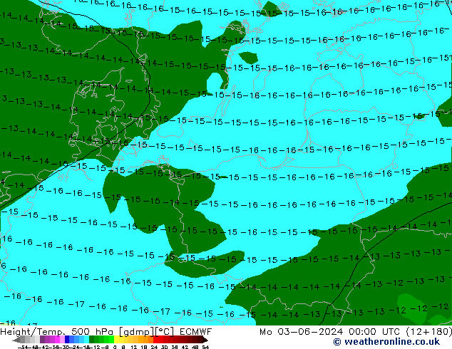 Z500/Rain (+SLP)/Z850 ECMWF Mo 03.06.2024 00 UTC