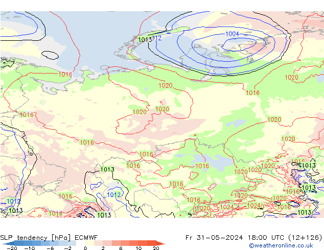 Y. Basıncı eğilimi ECMWF Cu 31.05.2024 18 UTC