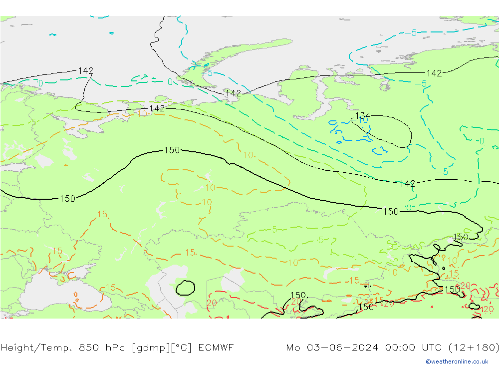 Z500/Rain (+SLP)/Z850 ECMWF Mo 03.06.2024 00 UTC