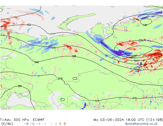 T-Adv. 500 hPa ECMWF ma 03.06.2024 18 UTC