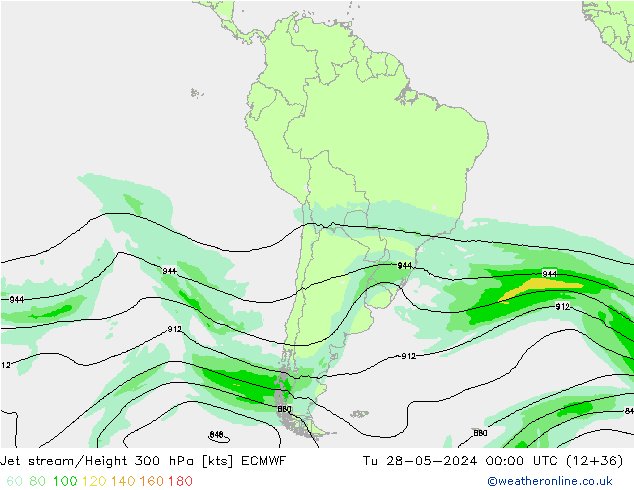 Corrente a getto ECMWF mar 28.05.2024 00 UTC