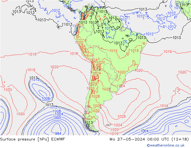 Luchtdruk (Grond) ECMWF ma 27.05.2024 06 UTC