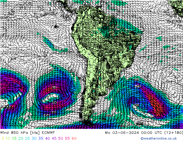 Wind 850 hPa ECMWF Mo 03.06.2024 00 UTC