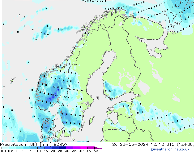 Z500/Rain (+SLP)/Z850 ECMWF So 26.05.2024 18 UTC