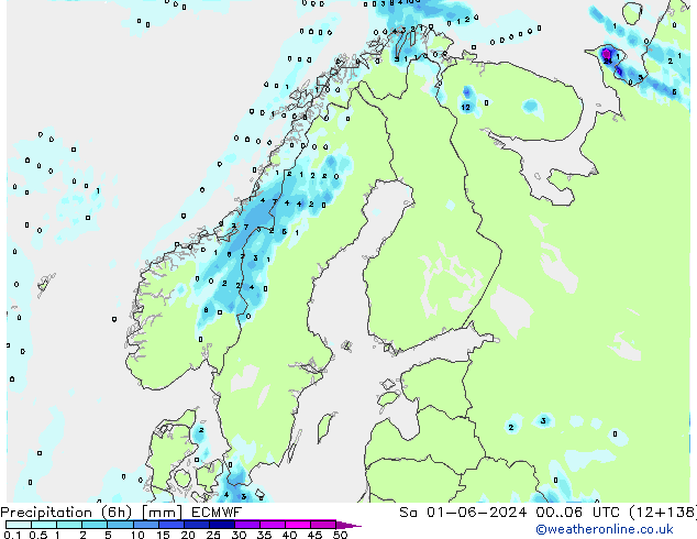 Z500/Rain (+SLP)/Z850 ECMWF Sa 01.06.2024 06 UTC