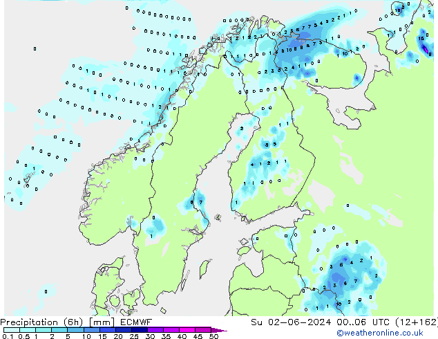 Z500/Rain (+SLP)/Z850 ECMWF Su 02.06.2024 06 UTC