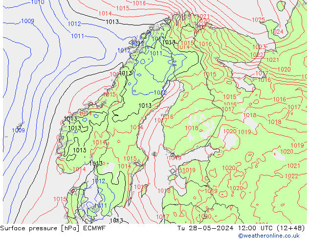 приземное давление ECMWF вт 28.05.2024 12 UTC