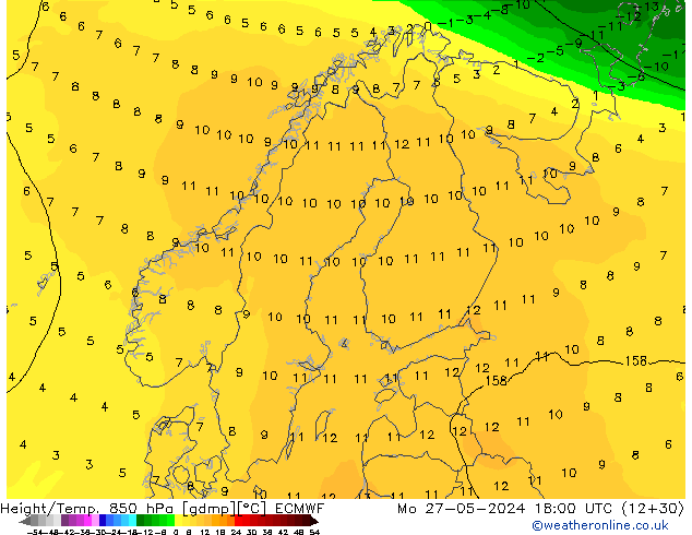 Z500/Rain (+SLP)/Z850 ECMWF  27.05.2024 18 UTC