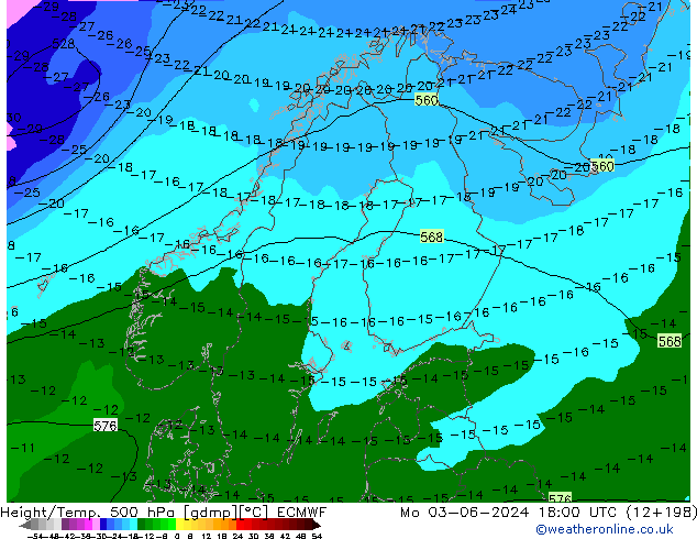 Z500/Regen(+SLP)/Z850 ECMWF ma 03.06.2024 18 UTC