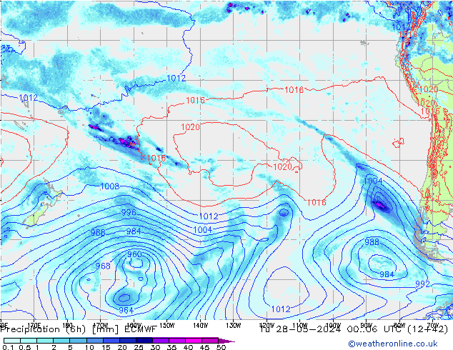 Yağış (6h) ECMWF Sa 28.05.2024 06 UTC